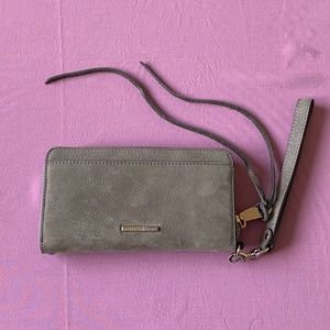 NWOT Rebecca Minkoff gray suede wallet